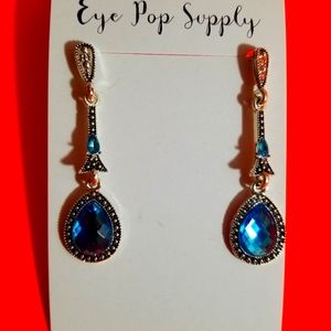 Turquoise Colored Dangle Earrings